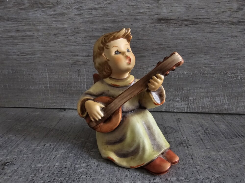 Hummel Goebel Vintage 3.5" Sounds of the Mandolin Angel Figurine West Germany